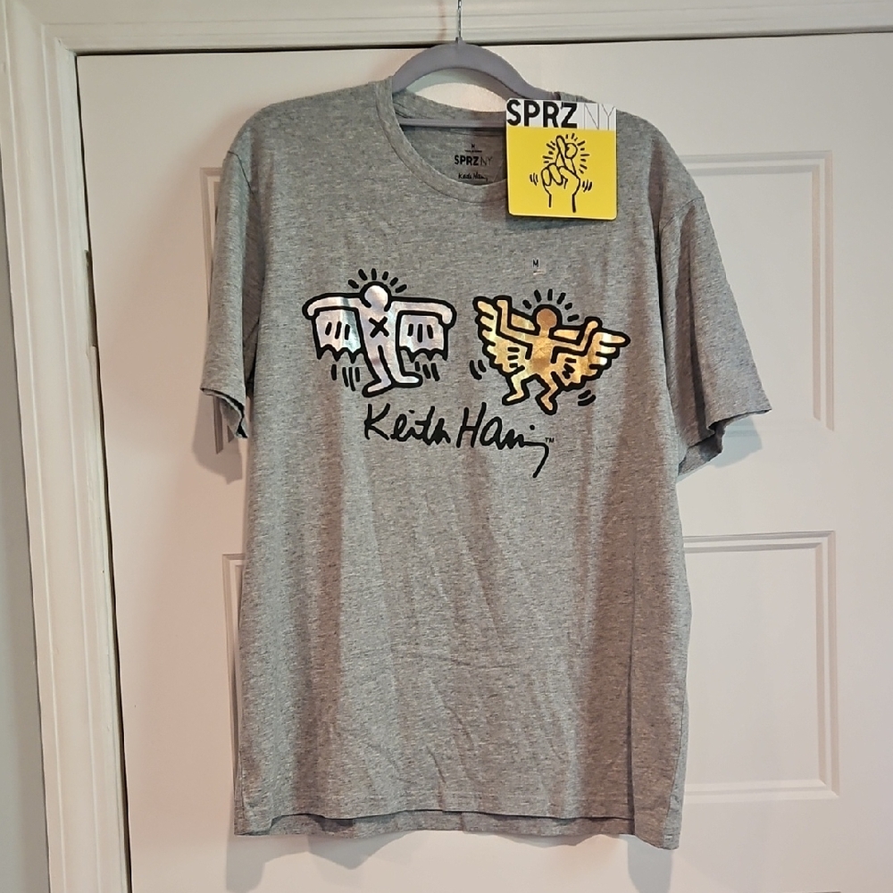 Uniqlo SPRZ Keith Haring Gray Graphic Tee Medium